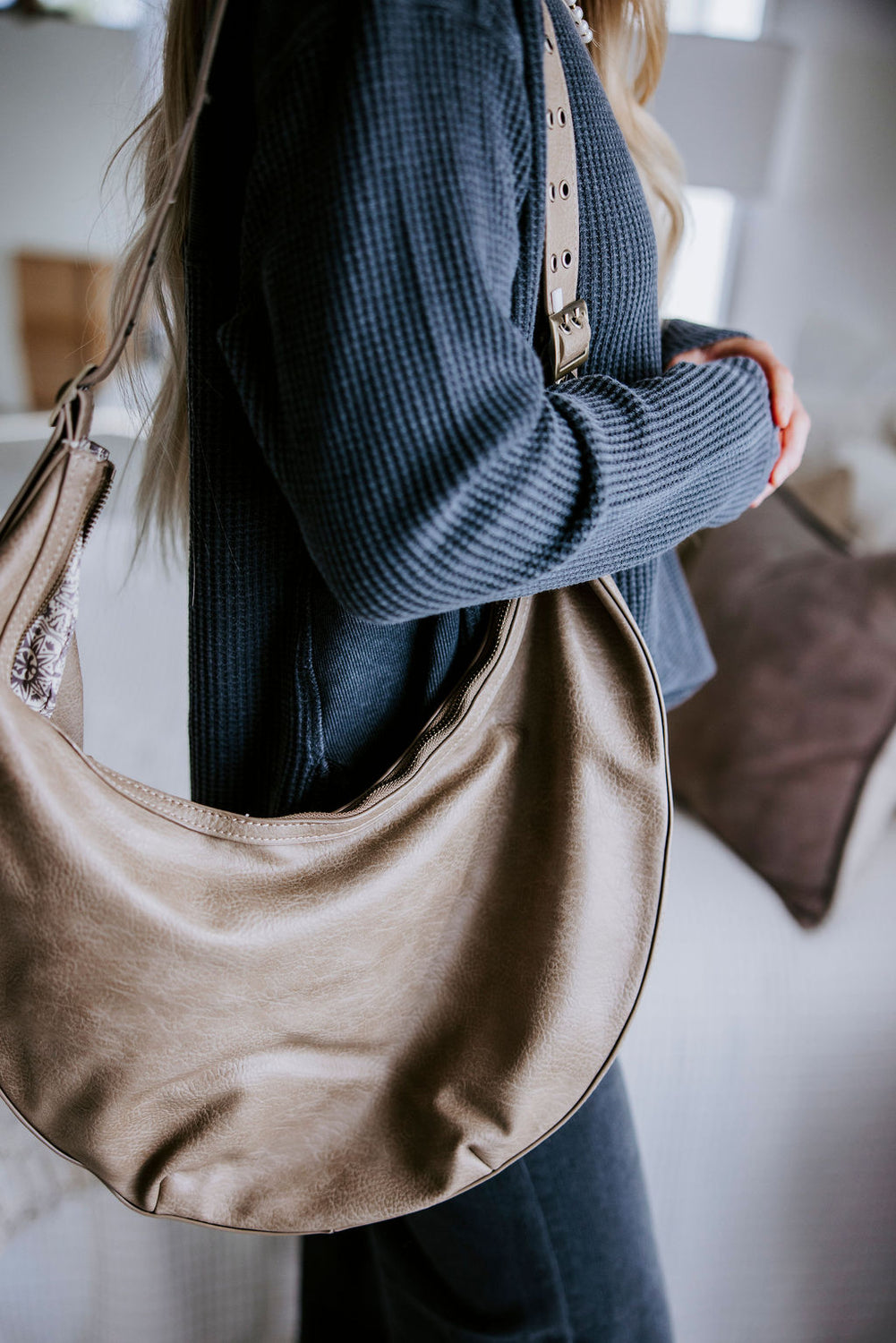 Nadia Buckle Hobo Bag