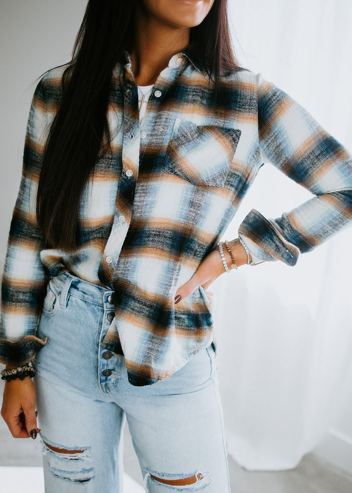 Natalie Plaid Top