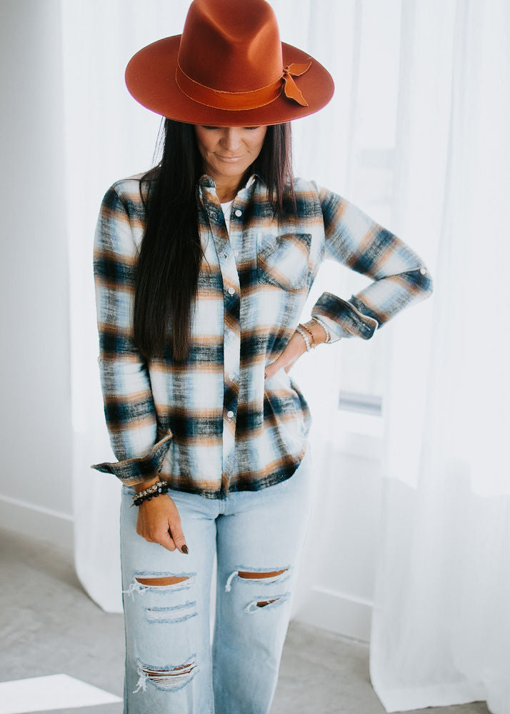 Natalie Plaid Top