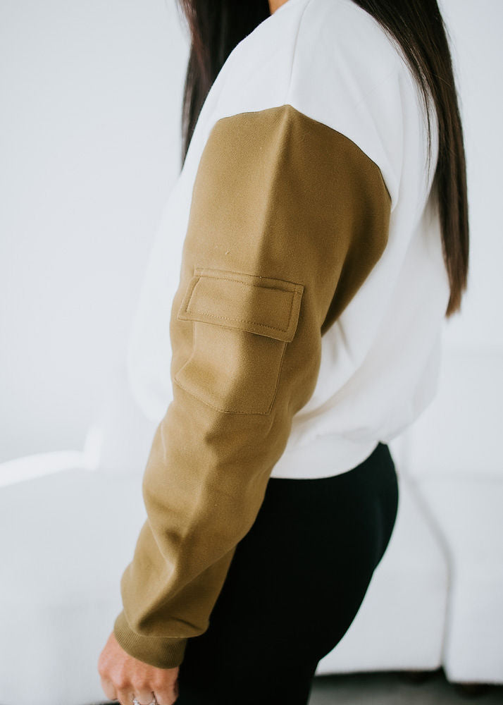 Lettie Cargo Sleeve Sweatshirt