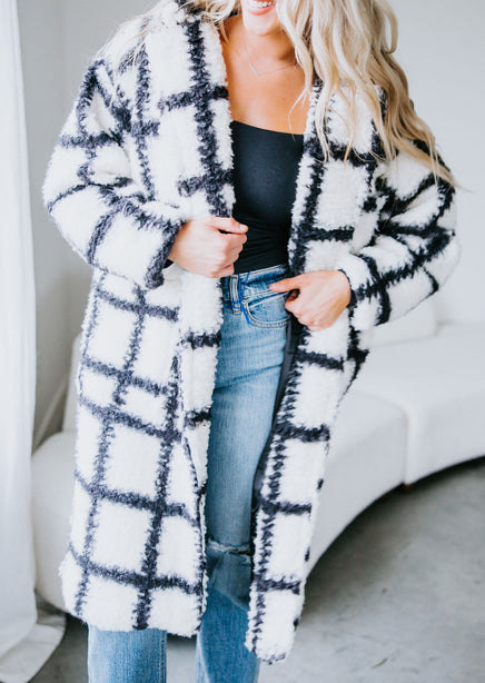 Sheila Plaid Sherpa Coat