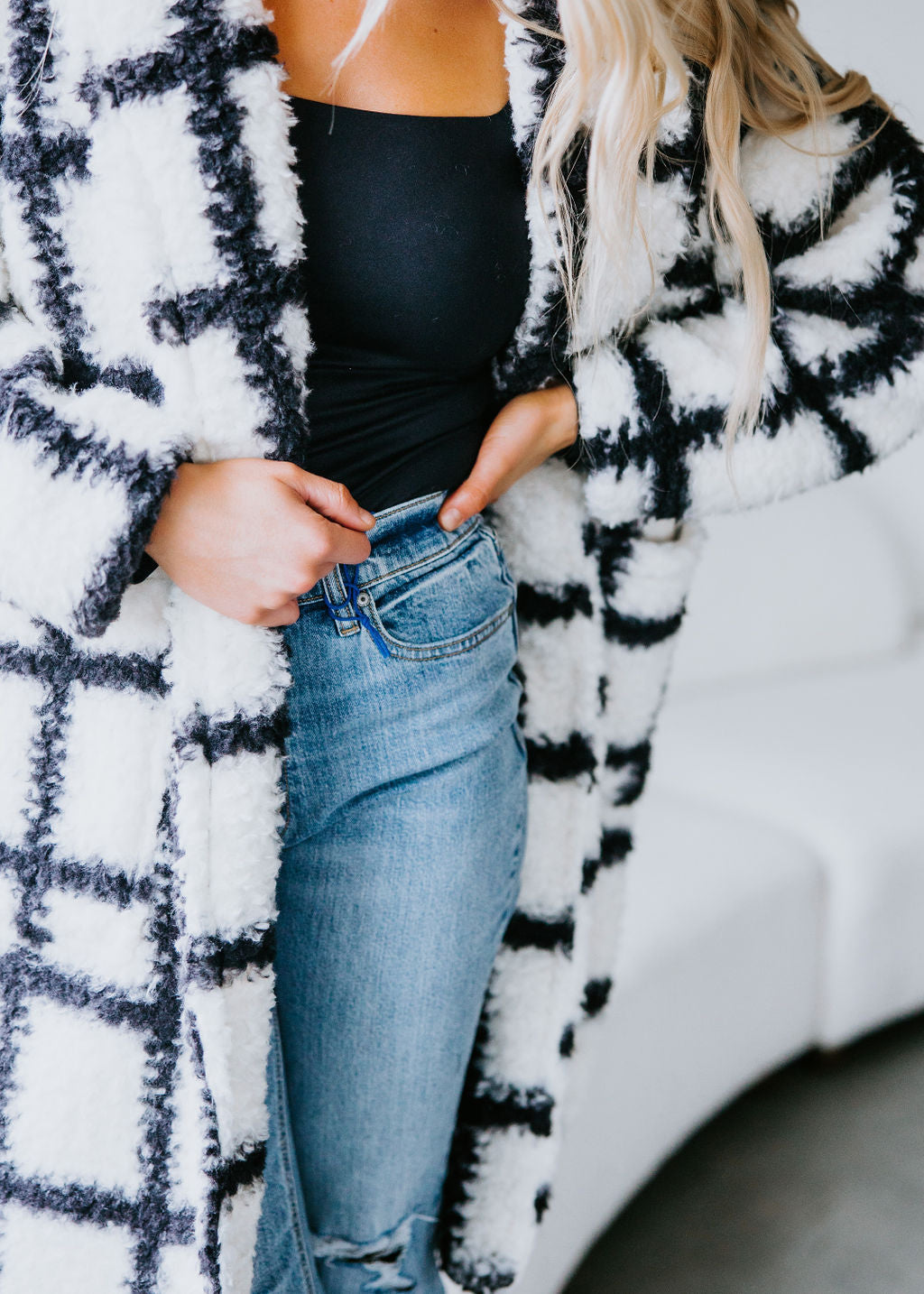 Sheila Plaid Sherpa Coat