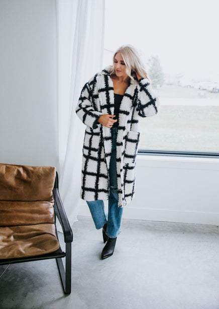 Sheila Plaid Sherpa Coat