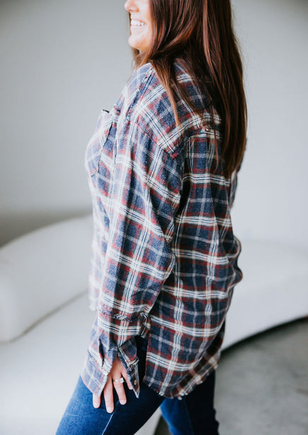 Chaelor Washed Plaid Shirt