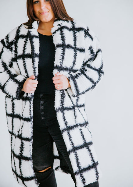 Sheila Plaid Sherpa Coat