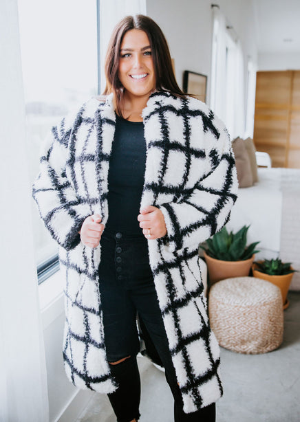 Sheila Plaid Sherpa Coat