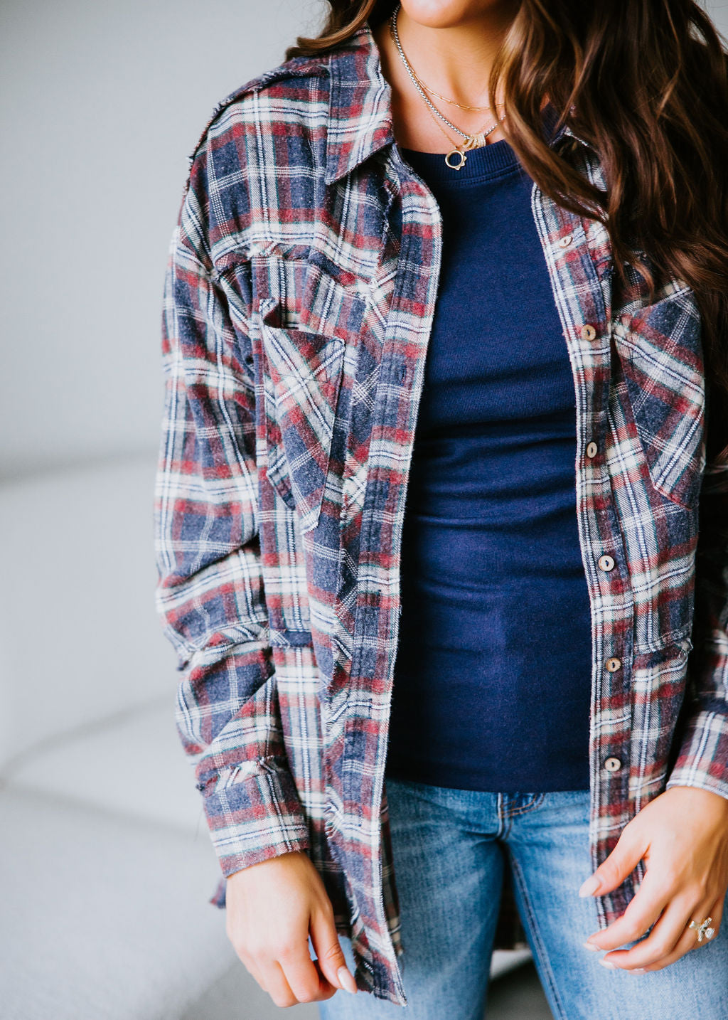 Chaelor Washed Plaid Shirt