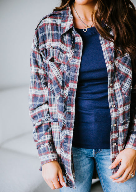 Chaelor Washed Plaid Shirt