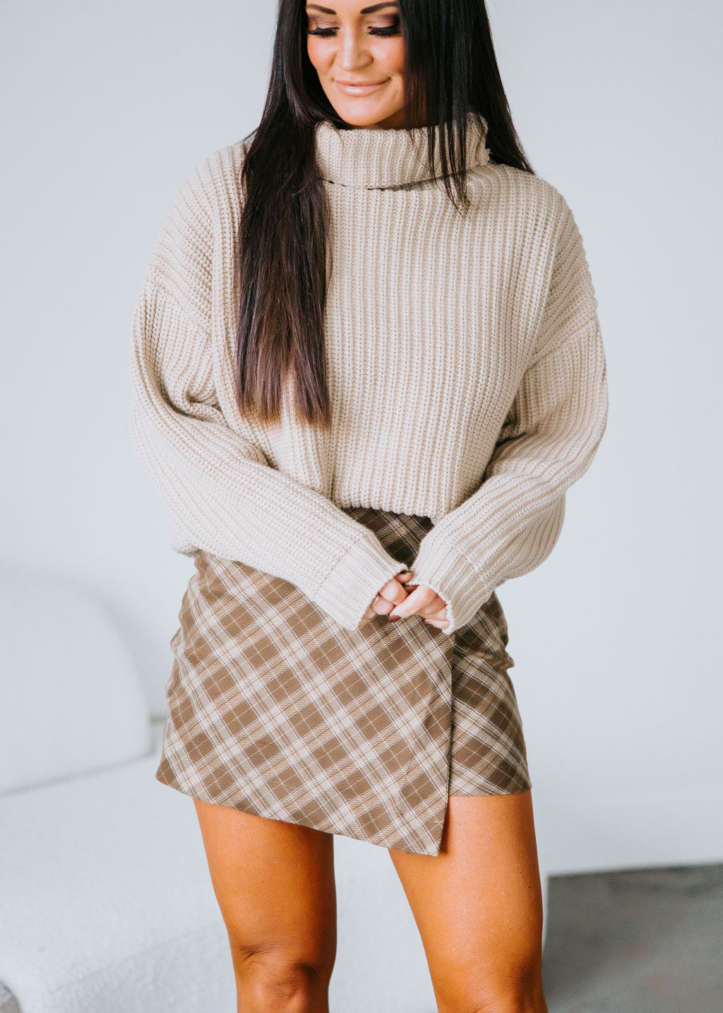 Kowan Plaid Wrap Skirt