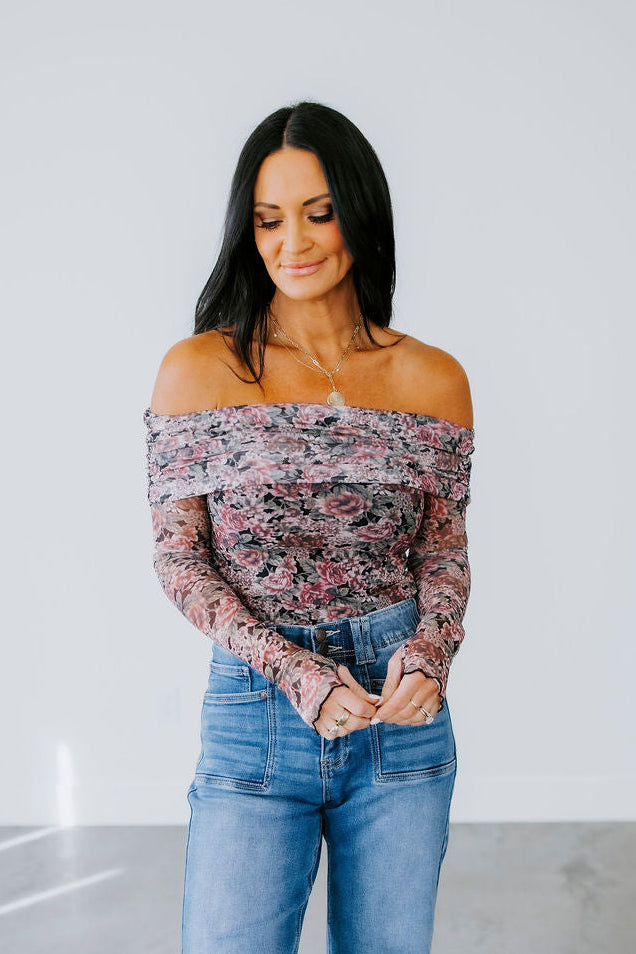 Geina Floral Off-Shoulder Bodysuit