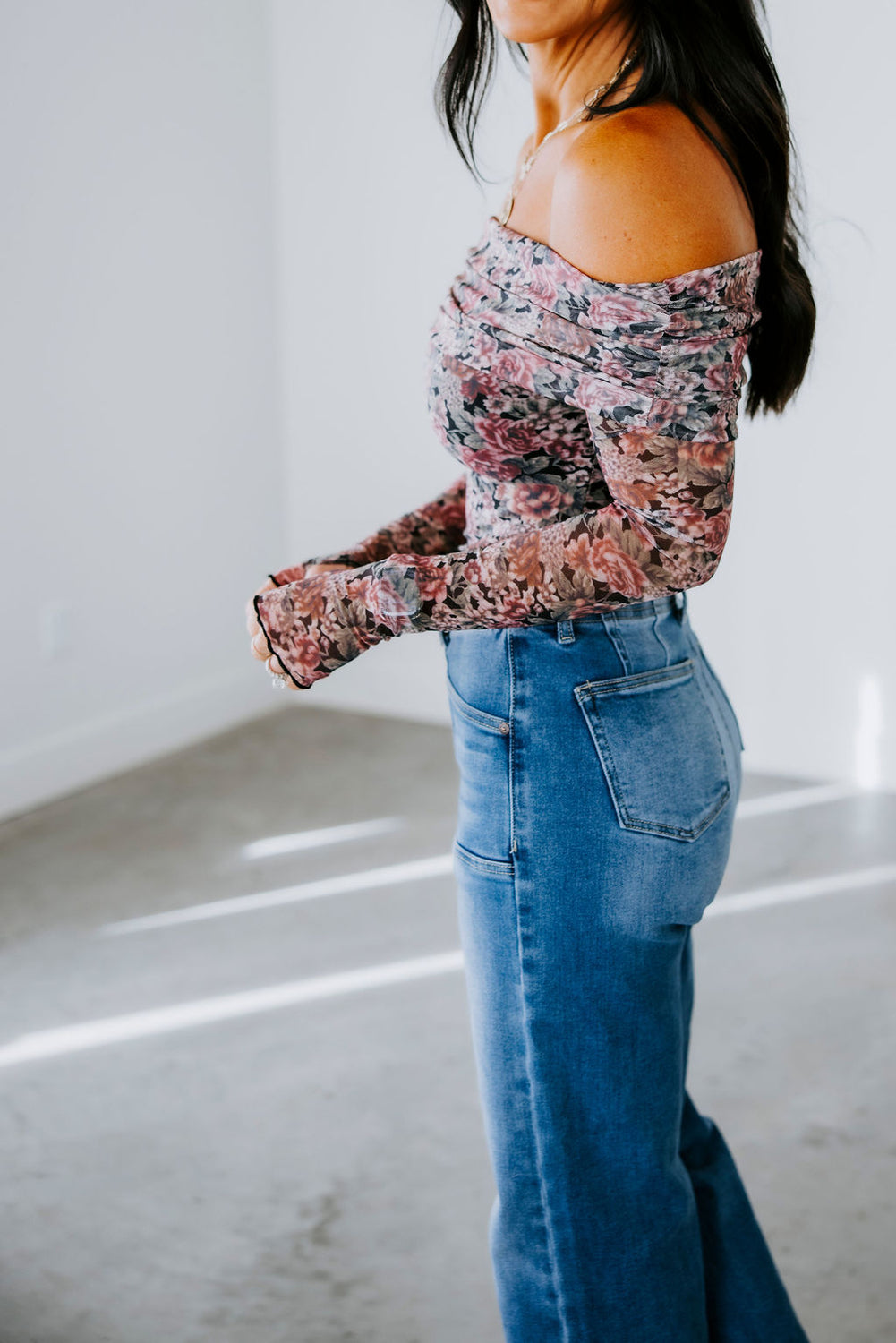 Geina Floral Off-Shoulder Bodysuit