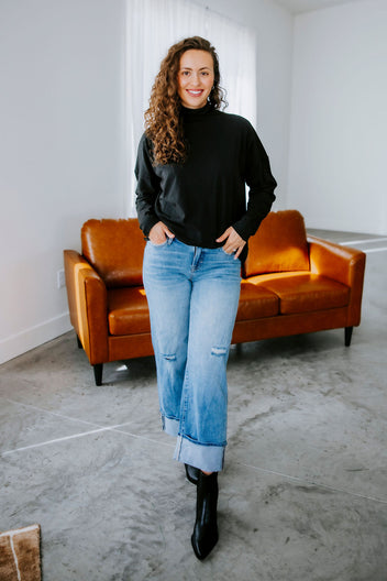 Davey Slouchy Turtleneck Top