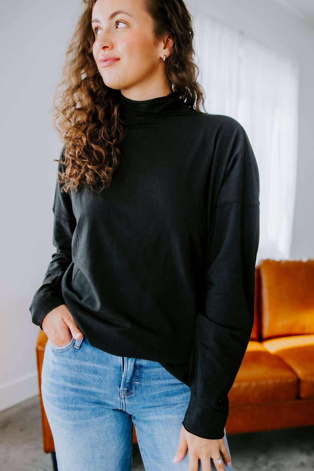 Davey Slouchy Turtleneck Top