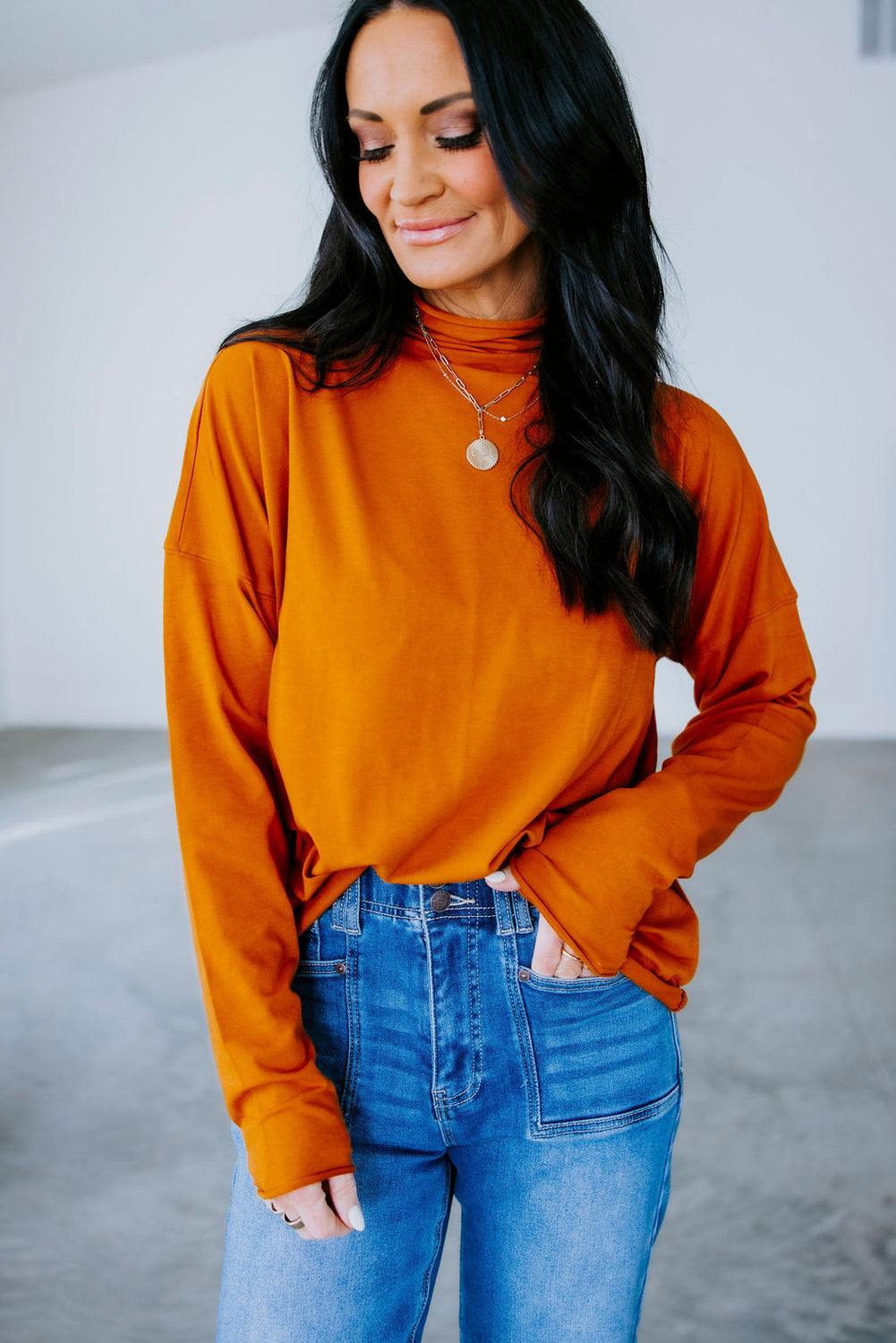 Davey Slouchy Turtleneck Top