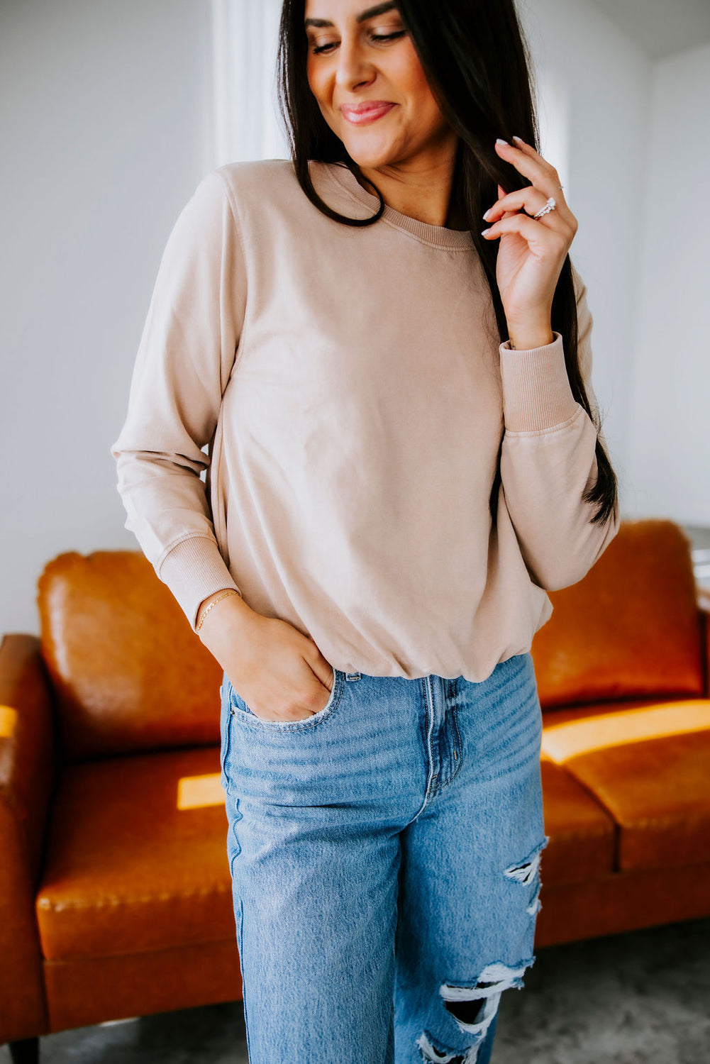 Chantel Bubble Hem Pullover