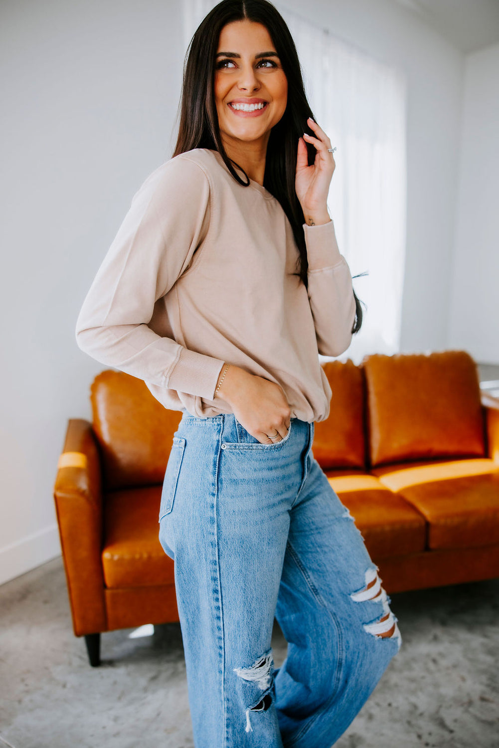 Chantel Bubble Hem Pullover