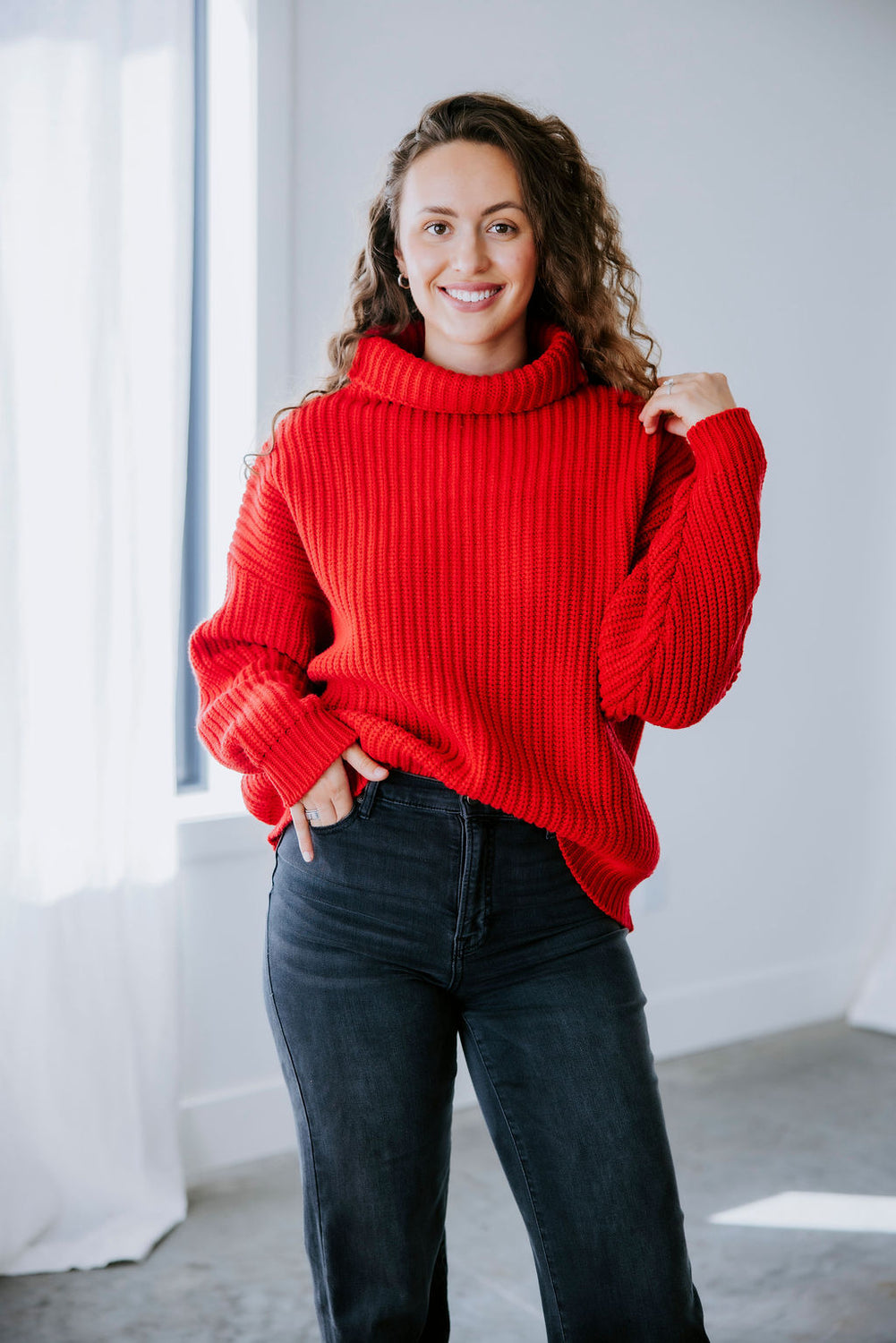 Amherst Funnel Neck Sweater by Lily and Lottie