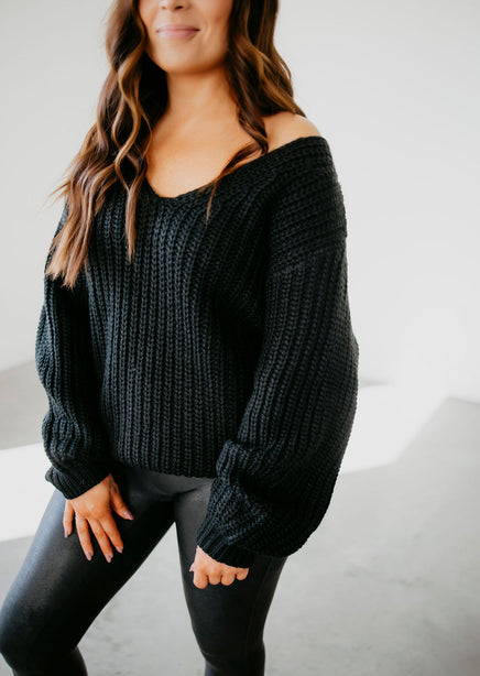 Nora Off Shoulder Sweater by Lily & Lottie