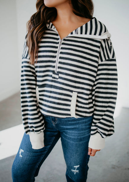 Sonya Striped Oversized Knit Pullover