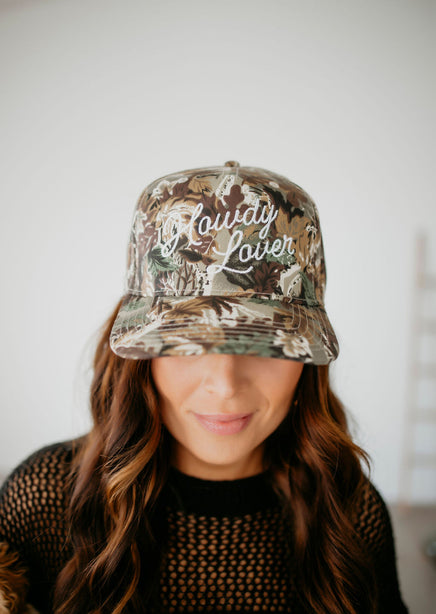 Howdy Lover Camo Trucker Hat