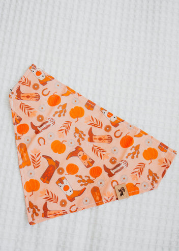 Fall Boots Reversible Dog Bandana