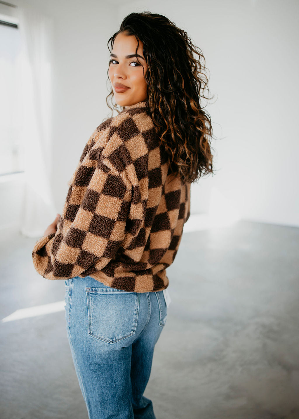 Mikail Checkered Fleece Jacket