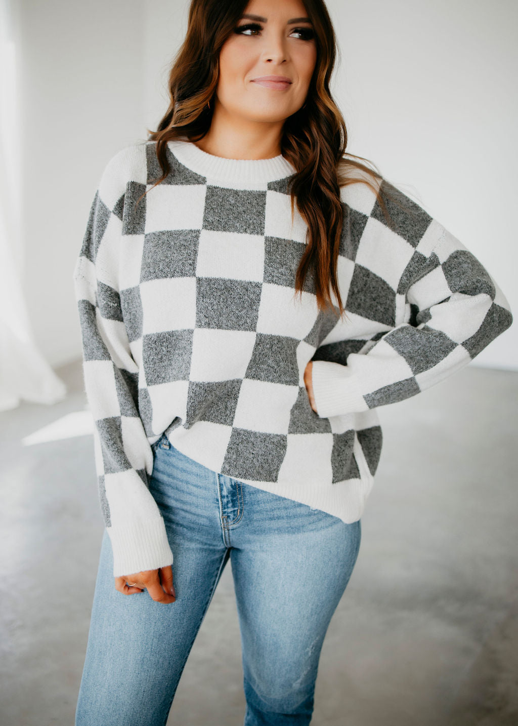 Sevyn Checkered Sweater