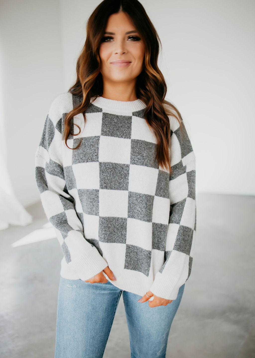 Sevyn Checkered Sweater