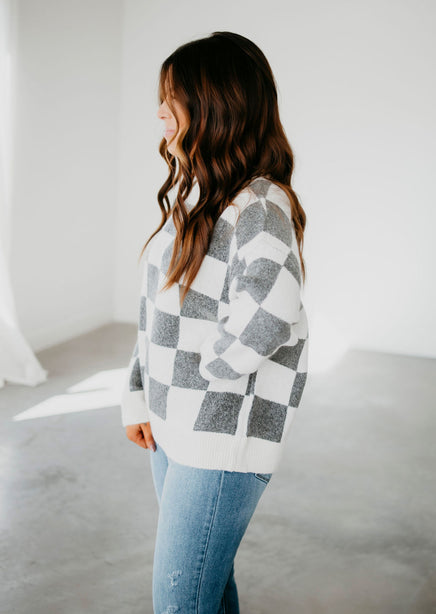 Sevyn Checkered Sweater