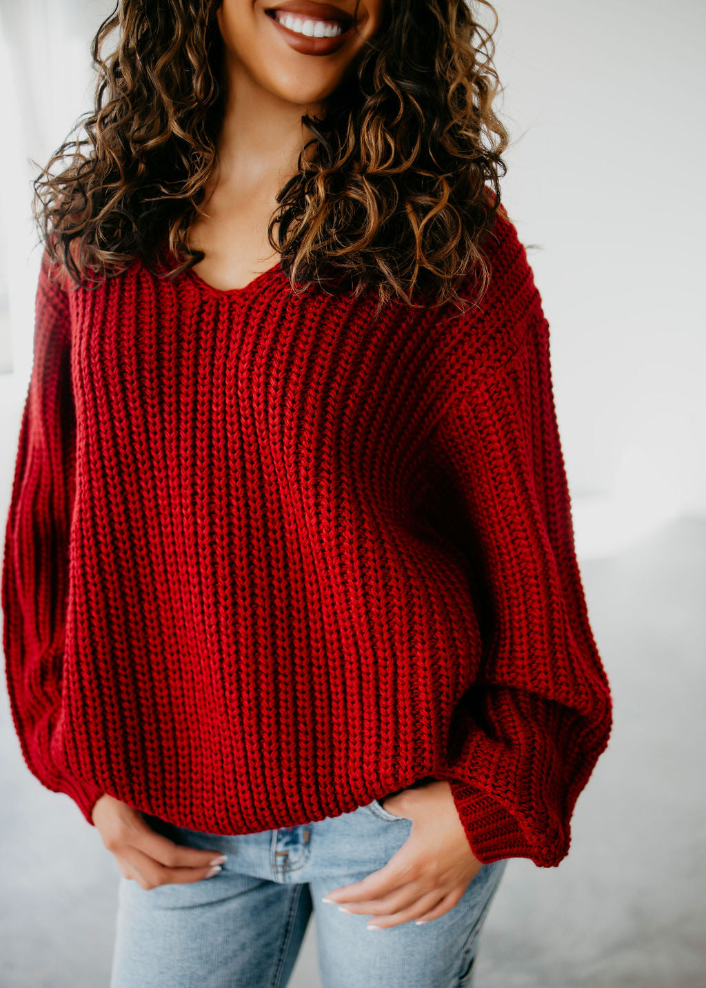 Nora Off Shoulder Sweater by Lily & Lottie