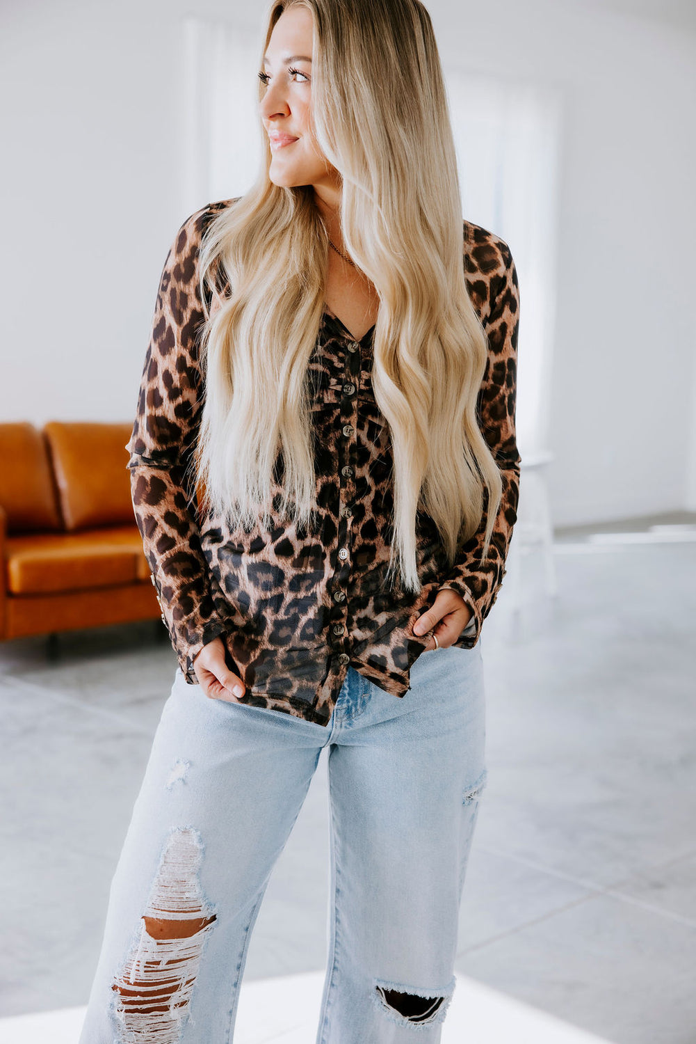 Becky Leopard Print Long Sleeve