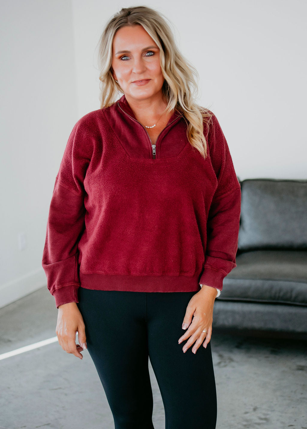 Vonn Half Zip Pullover by Lily and Lottie