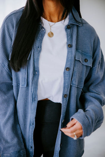 Easy Mode Mineral Wash Shacket