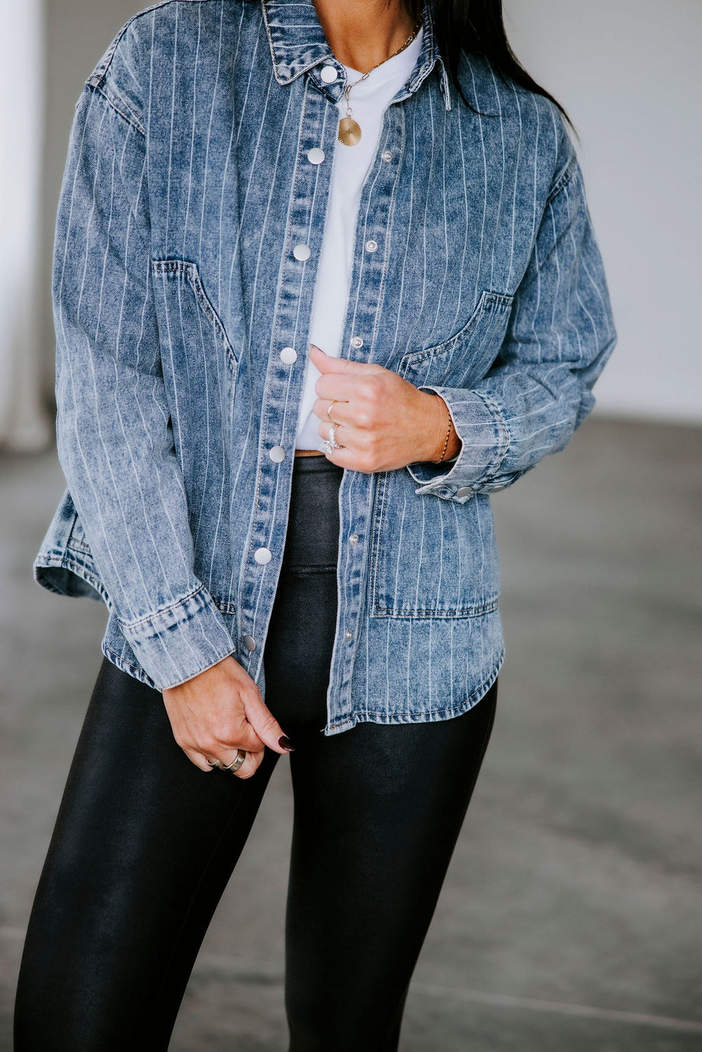 Sullivan Striped Denim Top