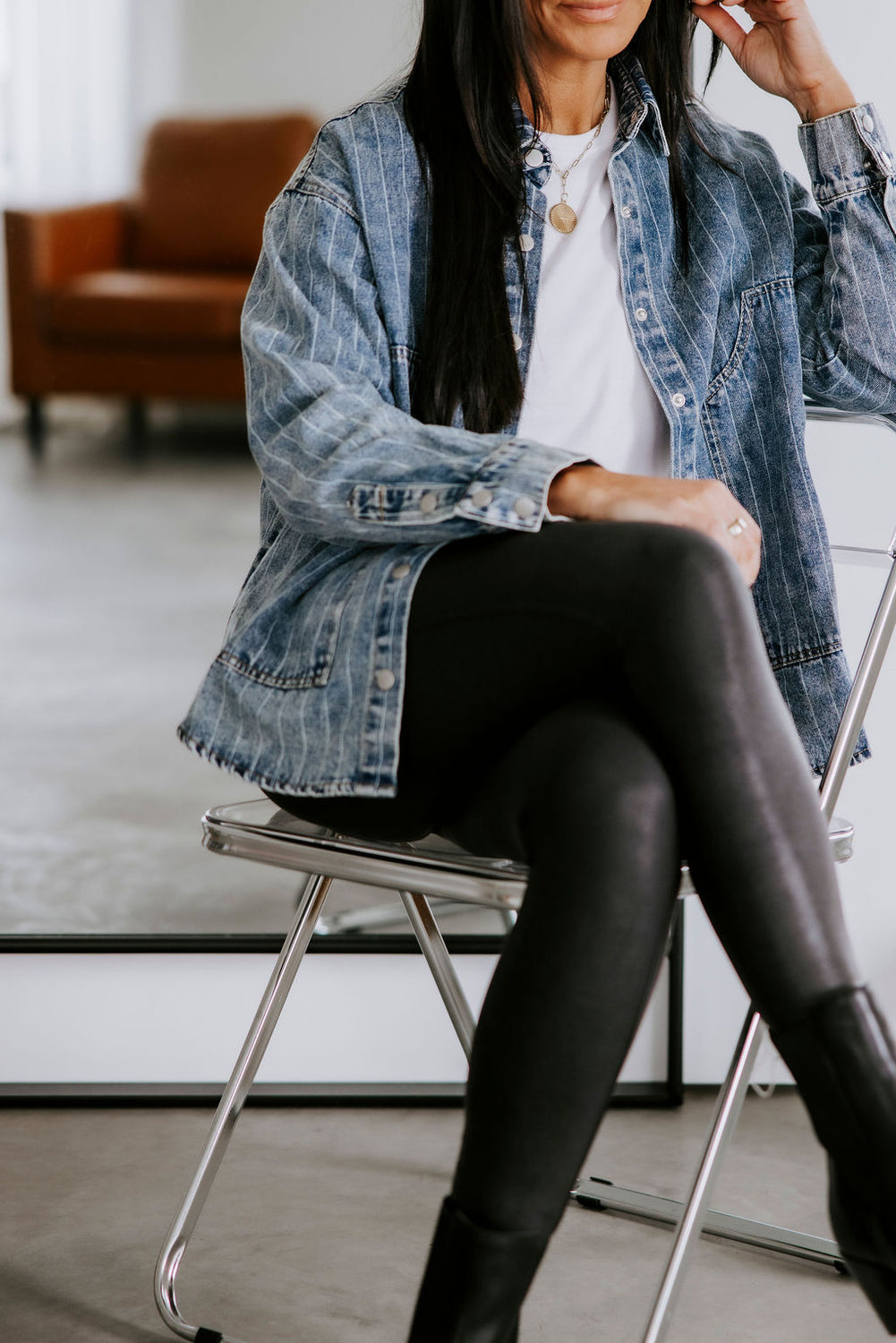 Sullivan Striped Denim Top