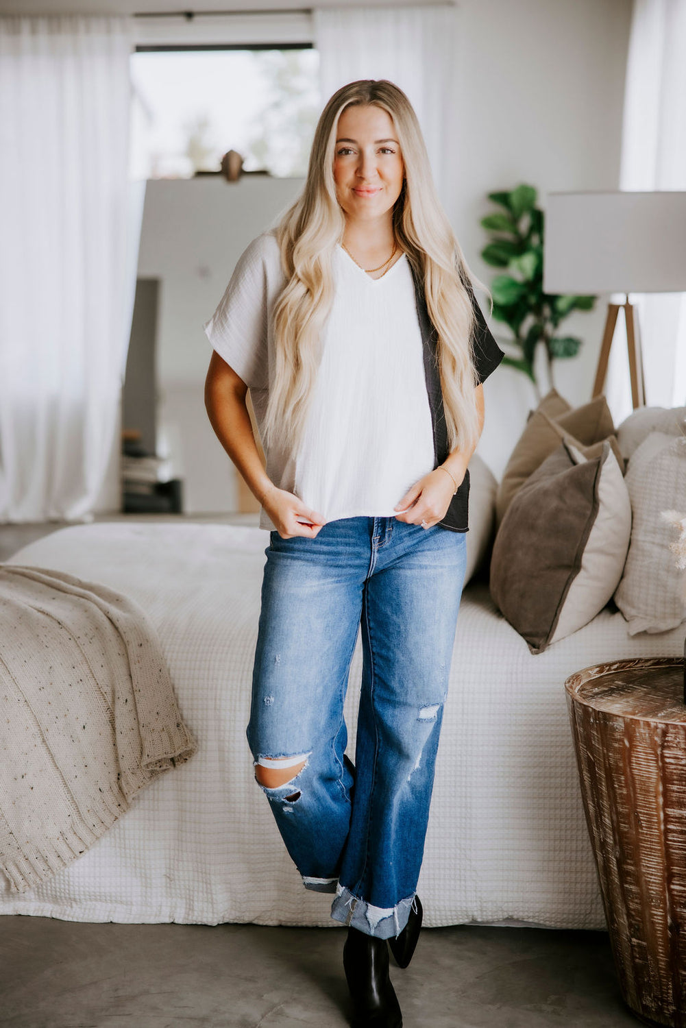 Kendlyn Colorblock Top