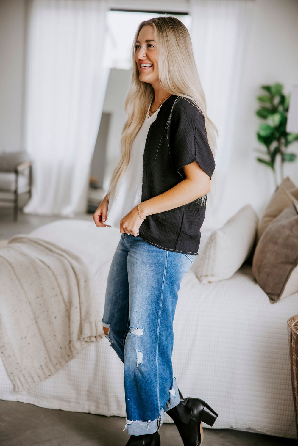 Kendlyn Colorblock Top