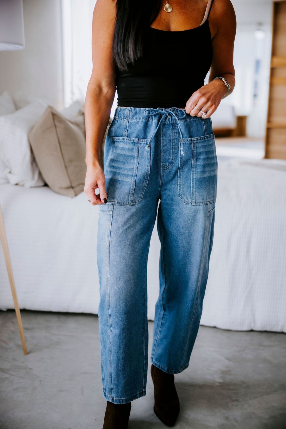 Trinity Denim Barrel Pants
