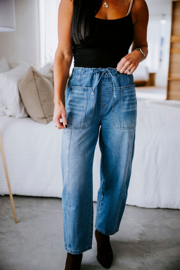 Trinity Denim Barrel Pants