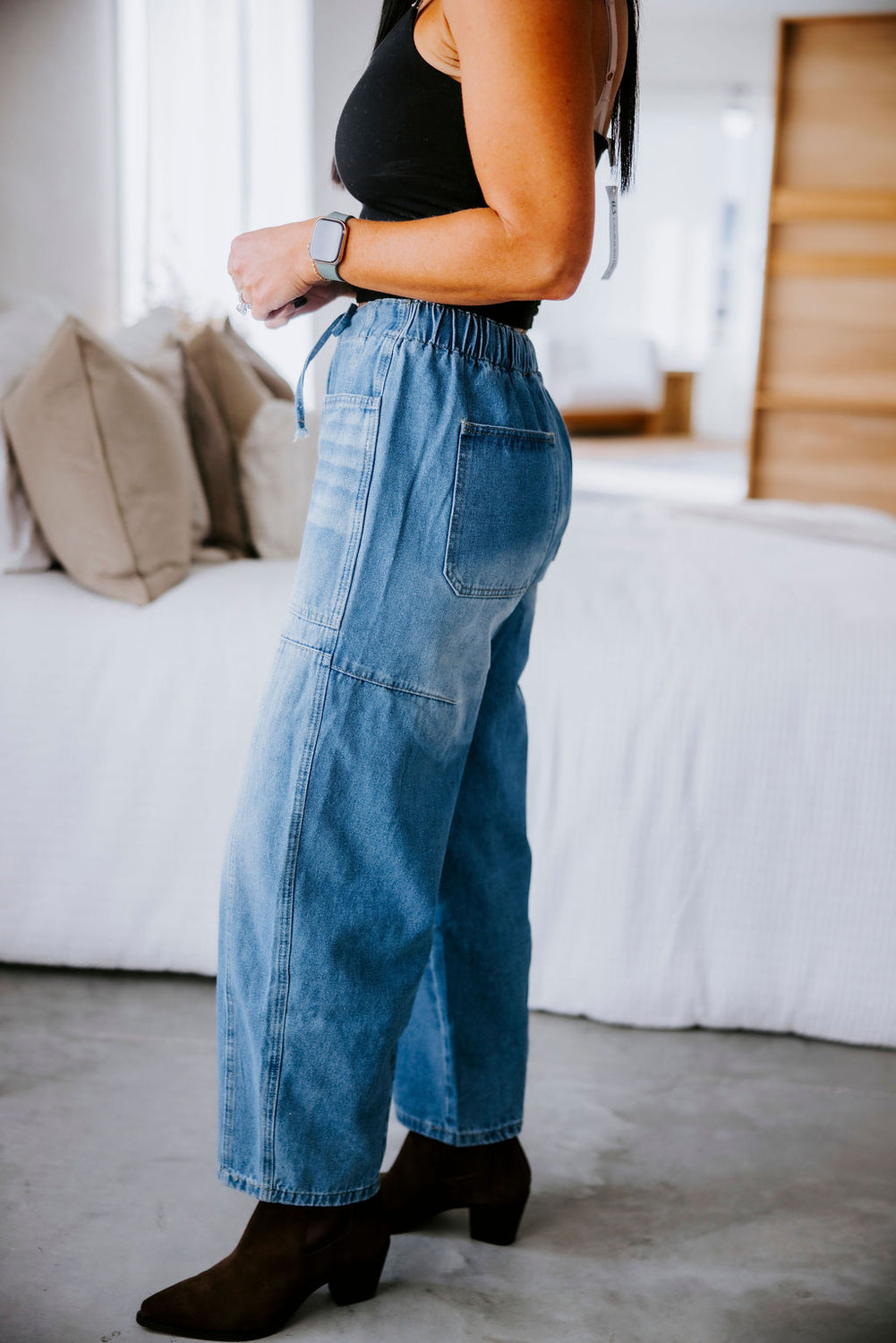 Trinity Denim Barrel Pants
