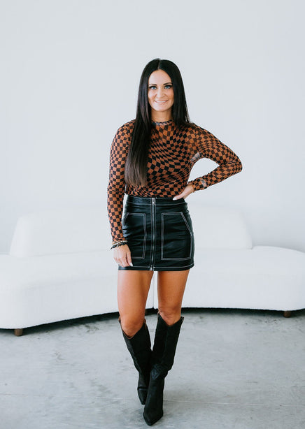 Imogen Faux Leather Skirt