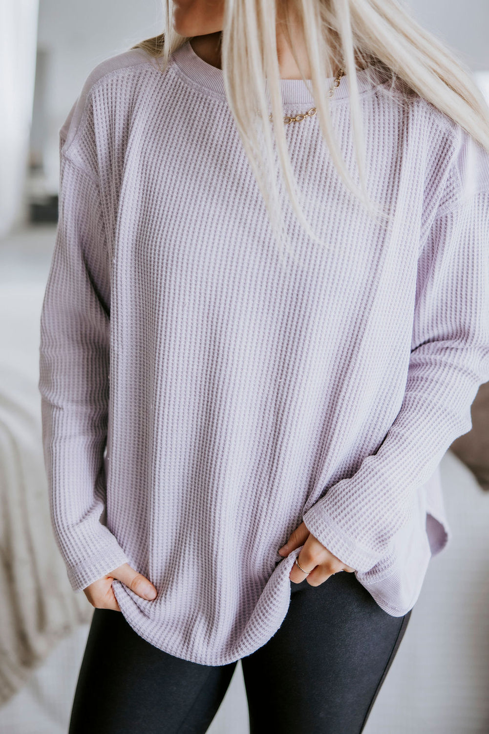 Riggs Oversized Waffle Knit Top