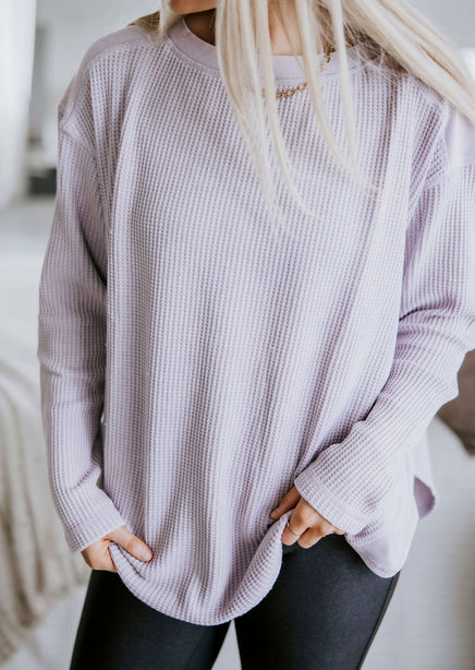 Riggs Oversized Waffle Knit Top product view