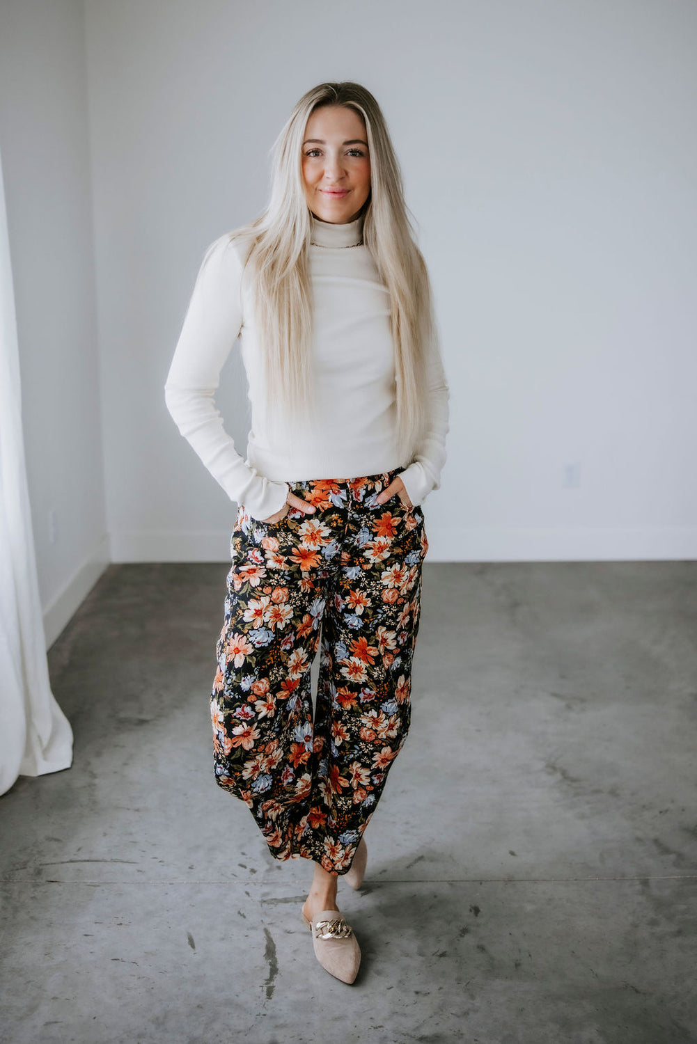Jazlyn Floral Barrel Pants