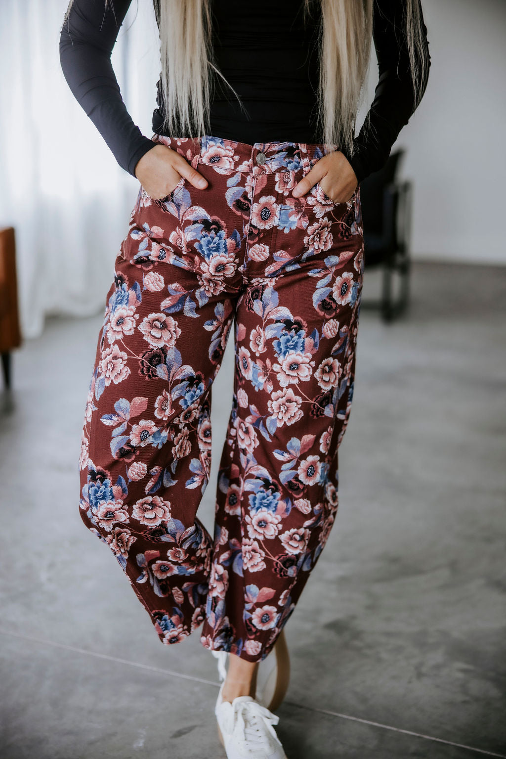 image of Averi Floral Barrel Pants