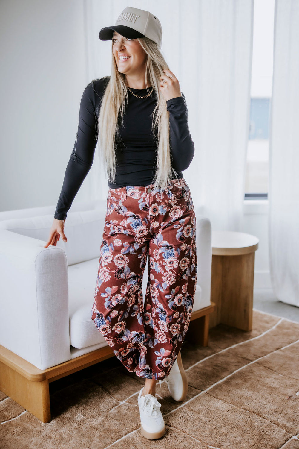 Averi Floral Barrel Pants