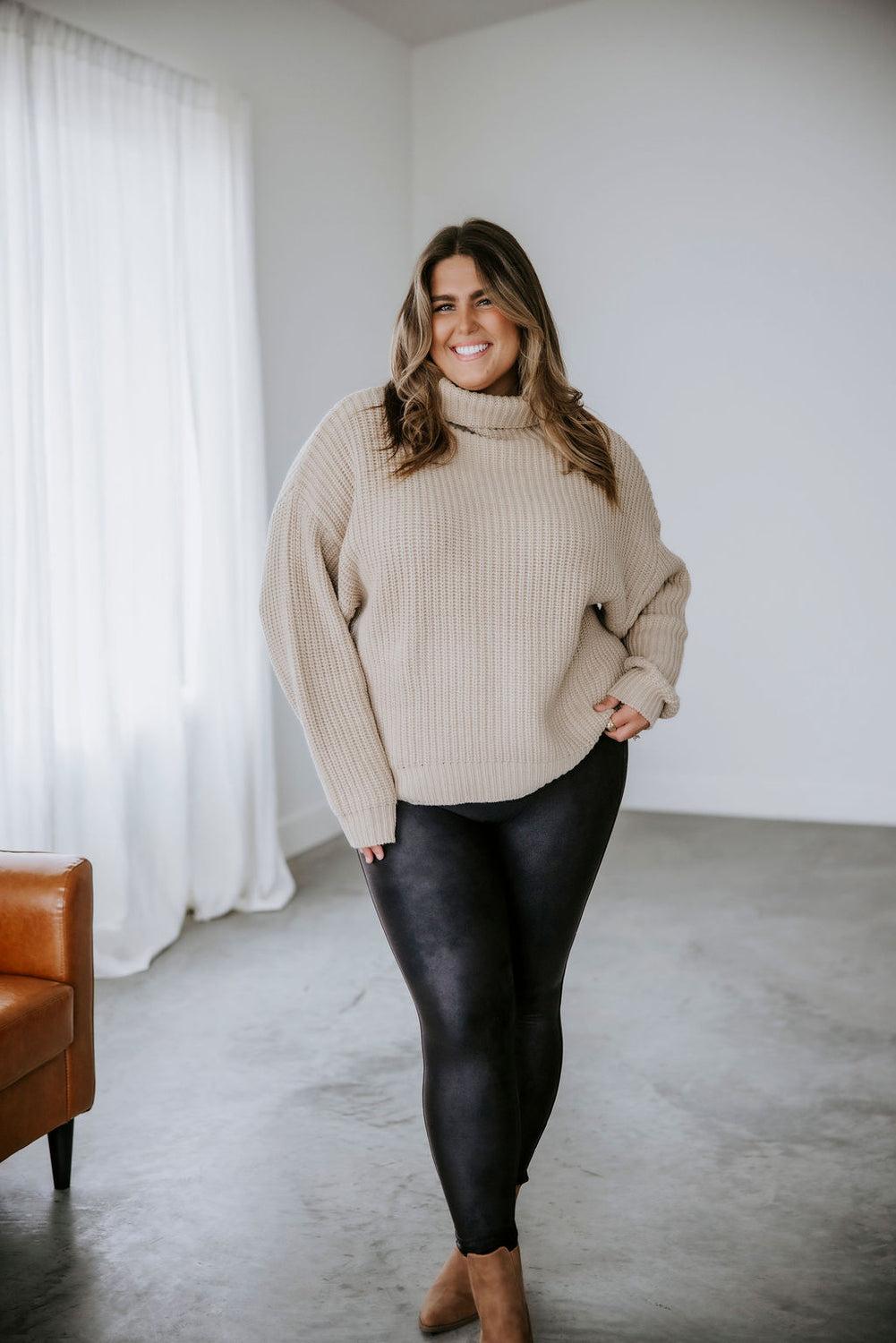 Amherst Funnel Neck Sweater by Lily and Lottie