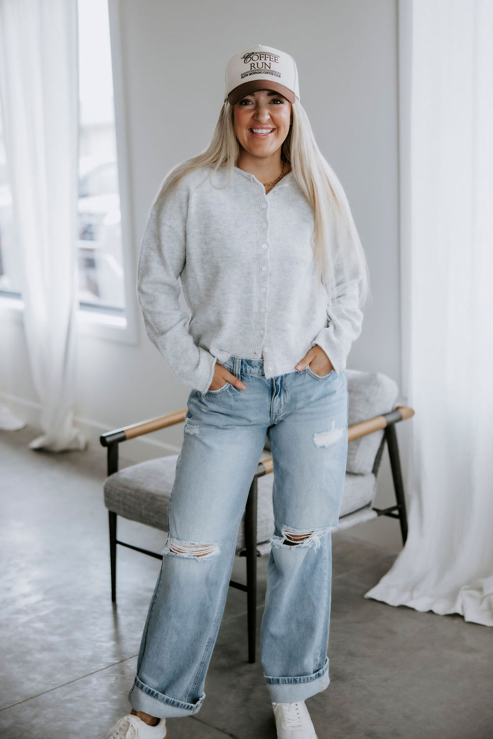 Soft Start Button Down Cardigan