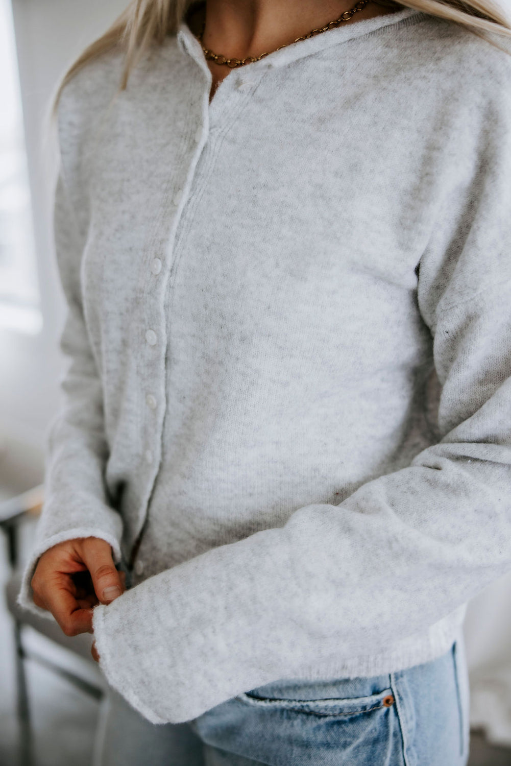 Soft Start Button Down Cardigan