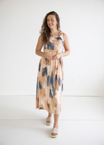 Nora Ruched Midi Dress